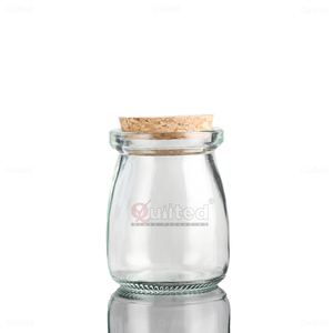 Mini pots à yaourt en verre de 3,4 oz avec couvercles en liège, contenants à pudding avec couvercles, pots pour cadeaux de mariage avec étiquette et ficelle - Product Image 4