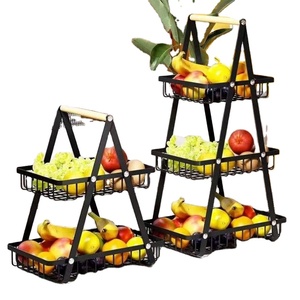 Multi-Layer Metal Fruit Tray Rack for Home Desktop Kitchen Countertop Living Room Snack Fruit <b>Display</b> Standing <b>Basket</b> Storage - Product Image 1