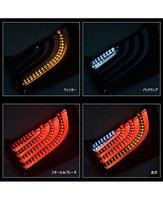 Feu arrière à LED pour Toyota Prius 30 series 2012 up Feu arrière à LED de couleur mixte feu auto rouge blanc noir smokecover