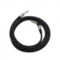 Kabel Audio TRS 10ft 6.35mm Langsung dari Pabrik OEM, Berlapis Emas, Cangkang Aluminium, Jalinan Dua Warna, Foil OFC untuk Mikrofon Speaker