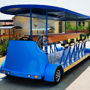 2025 électrique avec pédale fête vélo <span class=keywords><strong>Pub</strong></span> électrique touristique bière vélo ville pédale Bus <span class=keywords><strong>Pub</strong></span> vélo - Product Image 2