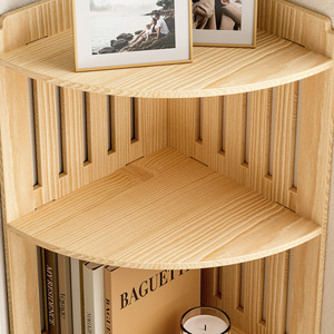 Wooden <b>Corner</b> <b>Shelf</b> 20x20x40cm Three Tier Freestanding Storage Organizer For Bathroom <b>Shelves</b> - Product Image 4