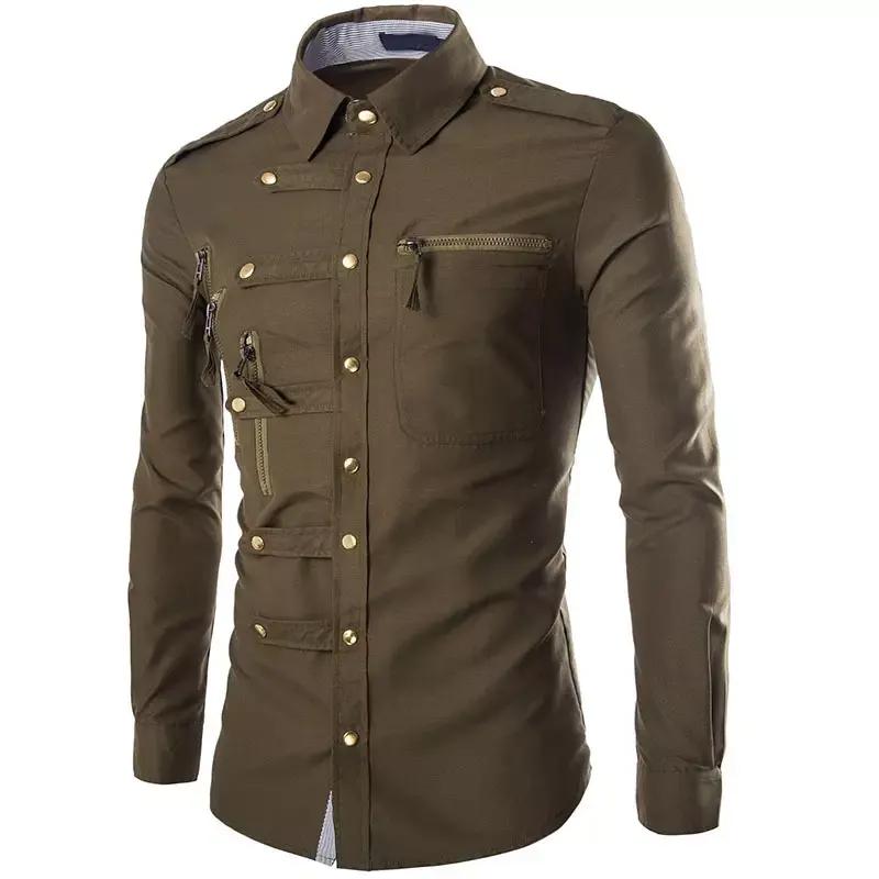 Men's Buttons Shirt Latest Cotton Long Sleeve Shirt Custom Casual Slim Fit Shirt for Men