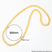 Chaînes de colliers hip-hop en or de Dubaï, plaqué or 21 carats de haute qualité, chaîne popcorn, bijoux pour soirée
