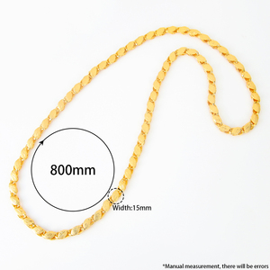 Cadenas de Oro Estilo Hip Hop de Moda Dubái, Joyería de Alta Calidad con Baño de Oro de 21k, Cadena Tipo Palomitas para Fiestas - Product Image 6