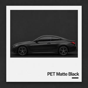 ฟิล์มเปลี่ยนสีสีดำด้าน PET เงาสูง ระบายอากาศได้ ซ่อมแซมตัวเองได้ ป้องกันรอยขีดข่วน ฟิล์มไวนิลหุ้มรถยนต์แบบเต็มคัน - Product Image 1