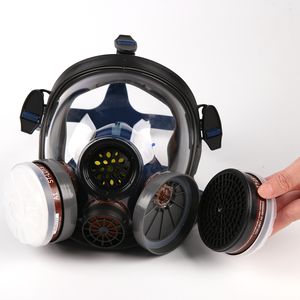 CE EN136 Respirator wajah penuh keselamatan lukisan industri <span class=keywords><strong>40mm</strong></span> <span class=keywords><strong>Filter</strong></span> masker <span class=keywords><strong>Gas</strong></span> - Product Image 3