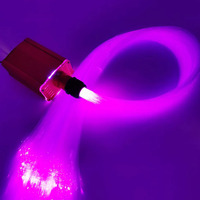 Lumières LED à fibre optique personnalisées de 0,75 mm, redressage et découpe, 500 pièces de 3 mètres de long pour plafonds, corps de lampe en PMMA