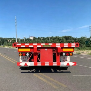 Semirremolque de chasis de acero de tres ejes y 80 toneladas, estructura de esqueleto de alta resistencia para transporte de contenedores ISO - Product Image 4