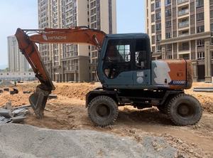 Excavateurs d'occasion Hitachi EX100W Machine d'excavation sur roues Matériel de construction Bon à vendre Excavateurs Hitachi 100 - Product Image 5