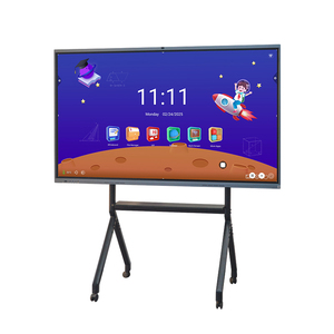 Factory-Direct 85 Inch Moniteurs Electronic Whiteboard Android Window Dual System Interactive <b>Board</b> for Meeting - Product Image 1