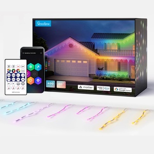 ไฟตกแต่งคริสต์มาสแบบแขวนภายนอกอาคาร Smart Outdoor RGBIC กันน้ำ IP65 ควบคุมผ่านแอพ รีโมทคอนโทรล เปลี่ยนสีได้ ซิงค์กับเสียงเพลง ความยาว 10 เมตร ใช้ไฟ DC5V - Product Image 5