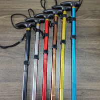 Certificat CE Vente en gros Canne légère pliante Plusieurs couleurs Bâton pliant de marche Canne de marche en aluminium 84-93CM