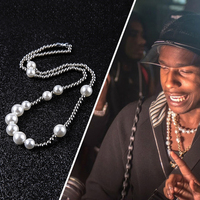 Sophisticated pearl necklace men of the 