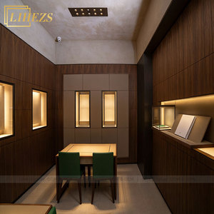 Vitrines murales noires pour bijoux, présentoirs de vente au détail, design de comptoir moderne, <span class=keywords><strong>service</strong></span> de rénovation de magasin sur mesure - Product Image 5