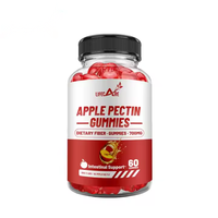 Gummies de pectine de pomme à marque privée OEM, riches en fibres, supplément vitaminique premium, qualité alimentaire pour adultes sous forme de bonbons gélifiés