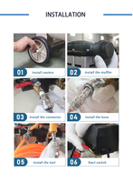 Compresseur d'air silencieux à piston sans huile haute pression 8 bars 220 V électrique stationnaire pour usage industriel Moteur 2,4 kW-4,8 kW