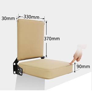 Asiento plegable <span class=keywords><strong>de</strong></span> retorno automático al por mayor, asientos <span class=keywords><strong>de</strong></span> <span class=keywords><strong>salto</strong></span> <span class=keywords><strong>de</strong></span> cuero PU <span class=keywords><strong>de</strong></span> 46CM con cinturones <span class=keywords><strong>de</strong></span> seguridad <span class=keywords><strong>de</strong></span> dos puntos para ambulancia, tren, RV - Product Image 3