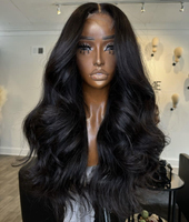Vente en gros Full HD Lace Front perruques cheveux humains brésiliens sans colle cheveux bruts prédécoupés Remy perruques femmes longue longueur dentelle frontale perruques
