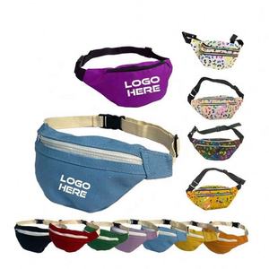 Sac banane de sport personnalisé unisexe Sac de course en polyester Motif brodé Fermeture éclair Étanche Article promotionnel avec impression de logo personnalisé - Product Image 1