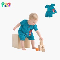 Ensemble de vêtements pour enfants Puresun, dernier design, volants, tissu seersucker, vêtements pour enfants personnalisés, coton, ensembles de vêtements d'été pour filles
