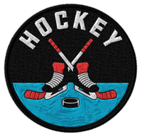 Patchs brodés personnalisés de hockey sur glace, autocollants thermocollants, adaptés aux sacs à dos, vestes, vêtements de sport, souvenirs, cadeaux