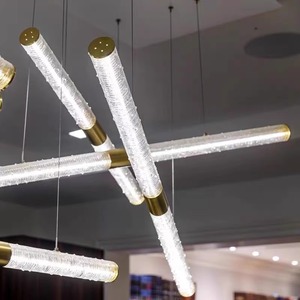 Italian Minimalist Long Strip Pendant Light Led Adjustable Height For Dining Room Commercial Use - Product Image 4