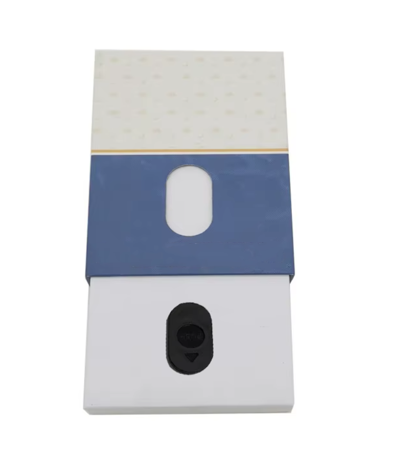 Recycled Material Child-Resistant Button Box with CR Closure Rigid Pre-Roll for Consumer Electronics Embossed Features