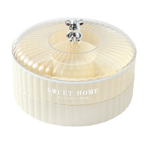 Cream Colored Compartmentalized Fruit <b>Box</b> With Lid For Nuts And Candies Home Living Room <b>Coffee</b> <b>Table</b> Use - Product Image 5
