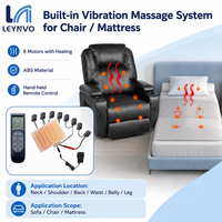Masseur vibrant LEYNVO sans écran ni fonction de minuterie, 8 moteurs chauffants pour le cou, le dos, la taille et les jambes