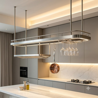 Étagère murale décorative en acier inoxydable pour bouteilles de vin, présentoir pour bureau, salon ou bar d'entreprise