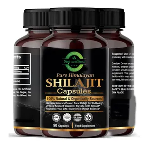 Capsule naturelle organique de l'Himalaya pur Shilajit Pilules Énergie et Vitalité Supplément Authentique Shilajit Fulvic Humic Acid