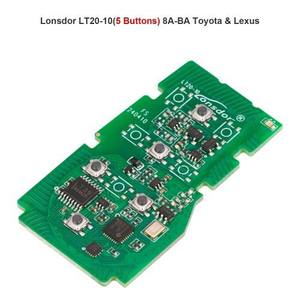 Lonsdor LT20-10 (5 Botones) 8A-BA Placa PCB <span class=keywords><strong>de</strong></span> <span class=keywords><strong>Llave</strong></span> Inteligente <span class=keywords><strong>de</strong></span> Emergencia para <span class=keywords><strong>Toyota</strong></span> Lexus 2023 K518 K518PRO KH100+ Frecuencia Ajustable - Product Image 6