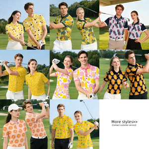 GEEDA Polo <span class=keywords><strong>a</strong></span> Maniche Corte <span class=keywords><strong>Serie</strong></span> Frutta per Uomo - Abbigliamento da Golf Traspirante ad Asciugatura Rapida, Vestiti Casual per Sport Golfistici - Product Image 4
