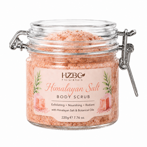 Gommage corporel au <span class=keywords><strong>sel</strong></span> <span class=keywords><strong>de</strong></span> l'Himalaya HZBC en gros - Exfoliant détoxifiant riche en minéraux pour une peau lisse, élimine les peaux mortes, nettoyage en profondeur - Product Image 1
