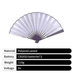 พัดมือพลาสติกพับได้ พิมพ์โลโก้ตามสั่ง ไฟ LED พกพาสะดวก สำหรับงานปาร์ตี้ - Product Image 4