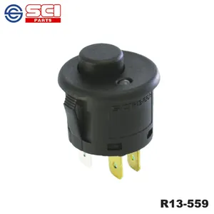 SCI Taiwan Brand 20.2MM Hole Button Switch R13-559 With Cat Eye Light Reset Button Switch