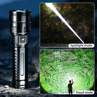Lampe torche LED USB rechargeable étanche pour camping, design stylo, avec fonction Power Bank, portée 900-1000M, zoom réglable