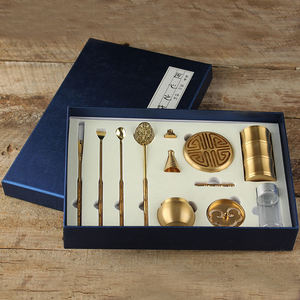 Ensemble de porte-encens en métal, brûleur <span class=keywords><strong>d</strong></span>'encens en laiton, boîte à outils pour encensoir fin, cadeaux et artisanat, vente en gros - Product Image 5