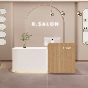 Mostrador de Recepción Moderno de Lujo Ligero, Multicolor, para Salón, Tienda o Recepción - Product Image 5