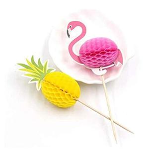 3D Flamingo Pineapple <b>Cake</b> Decoration Honeycomb Fork Insert Birthday Party <b>Supplies</b> <b>Cake</b> <b>Decorating</b> Inserts - Product Image 2