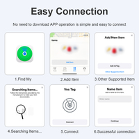 Traceur intelligent pour tracteur Bluetooth étanche certifié MFI, utilisation flexible, dispositif 'Findmy', télécommande, IP67