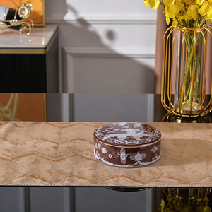 Luxury Ceramic Jewelry <b>Storage</b> <b>Box</b> With Elegant Floral Premium Porcelain Keepsake <b>Box</b> <b>For</b> Home <b>Decor</b> And Gift Giving - Product Image 3