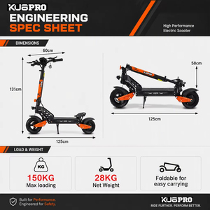 Trottinette électrique tout-terrain EU populaire KU8PRO G2MAX 48V 13Ah avec écran NFC, grande vitesse, longue autonomie et pneus à vide pour adultes - Product Image 6