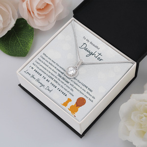 SC-collar de circonia con diamantes brillantes para <span class=keywords><strong>hija</strong></span>, cadena de zirconia cúbica con diamantes brillantes para regalo de familia e <span class=keywords><strong>hija</strong></span> - Product Image 1