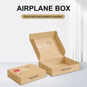 Boîte d'emballage avion biodégradable et recyclable pour vêtements, foulards, serviettes, papeterie, articles créatifs, savons faits main, livres - Product Image 1