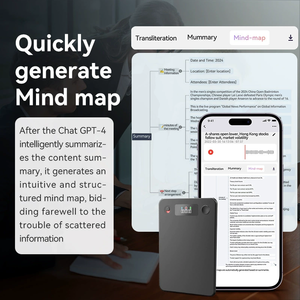 Assistant intelligent, application exclusive, fonctionnement par intelligence artificielle, conversion de la parole <span class=keywords><strong>en</strong></span> <span class=keywords><strong>texte</strong></span> GPT, résumé de la conversation <span class=keywords><strong>en</strong></span> mind-map, enregistreur Chat GPT5 - Product Image 4
