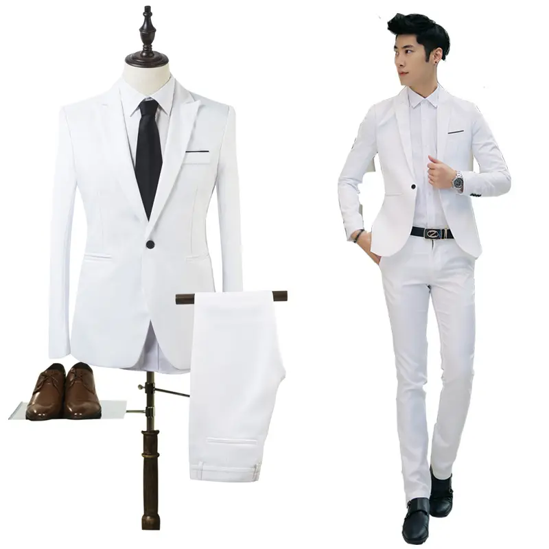 2022 Cheapest Clothes Mens Suits Groom Tuxedos Peaked Lapel For Youth Men's Suits Italian Suit For Man