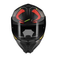 Casques Astone Nouveau modèle GT6 de haute qualité en ABS noir mat/rouge vintage, casque intégral, tailles XS-3XL, avec une bonne résistance aux chocs
