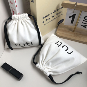 Sac à cordon en sergé de coton personnalisé, petit sac de luxe en sergé de coton, sachet de lavande pour bijoux, pochette d'emballage pour bijoux - Product Image 3